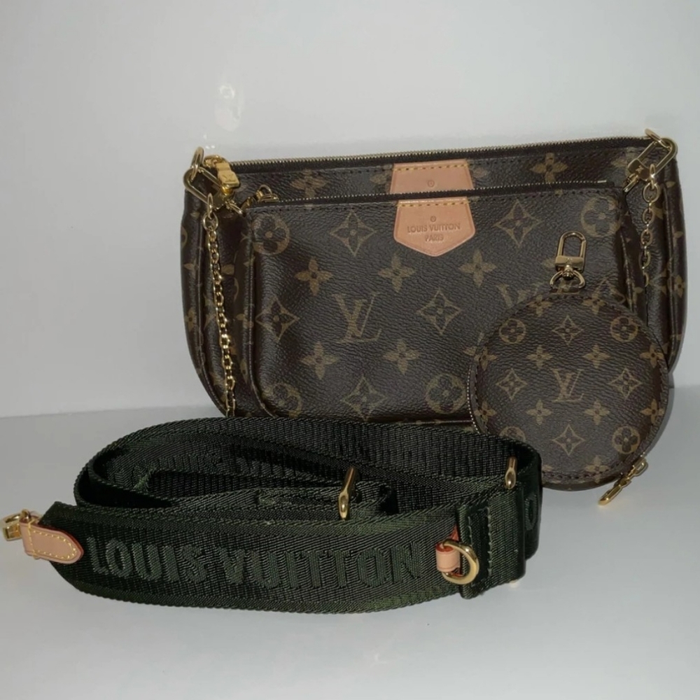 Louis Vuitton Monogram Canvas Multi Pochette Accessories Gold Handbag